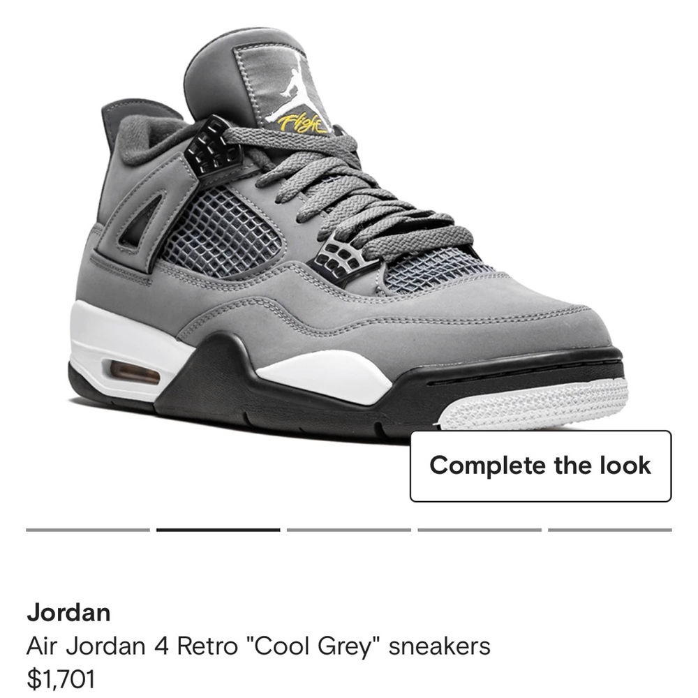 MENS GRAY AIR JORDAN RETRO FLIGHT SNEAKERS SIZE 9.5